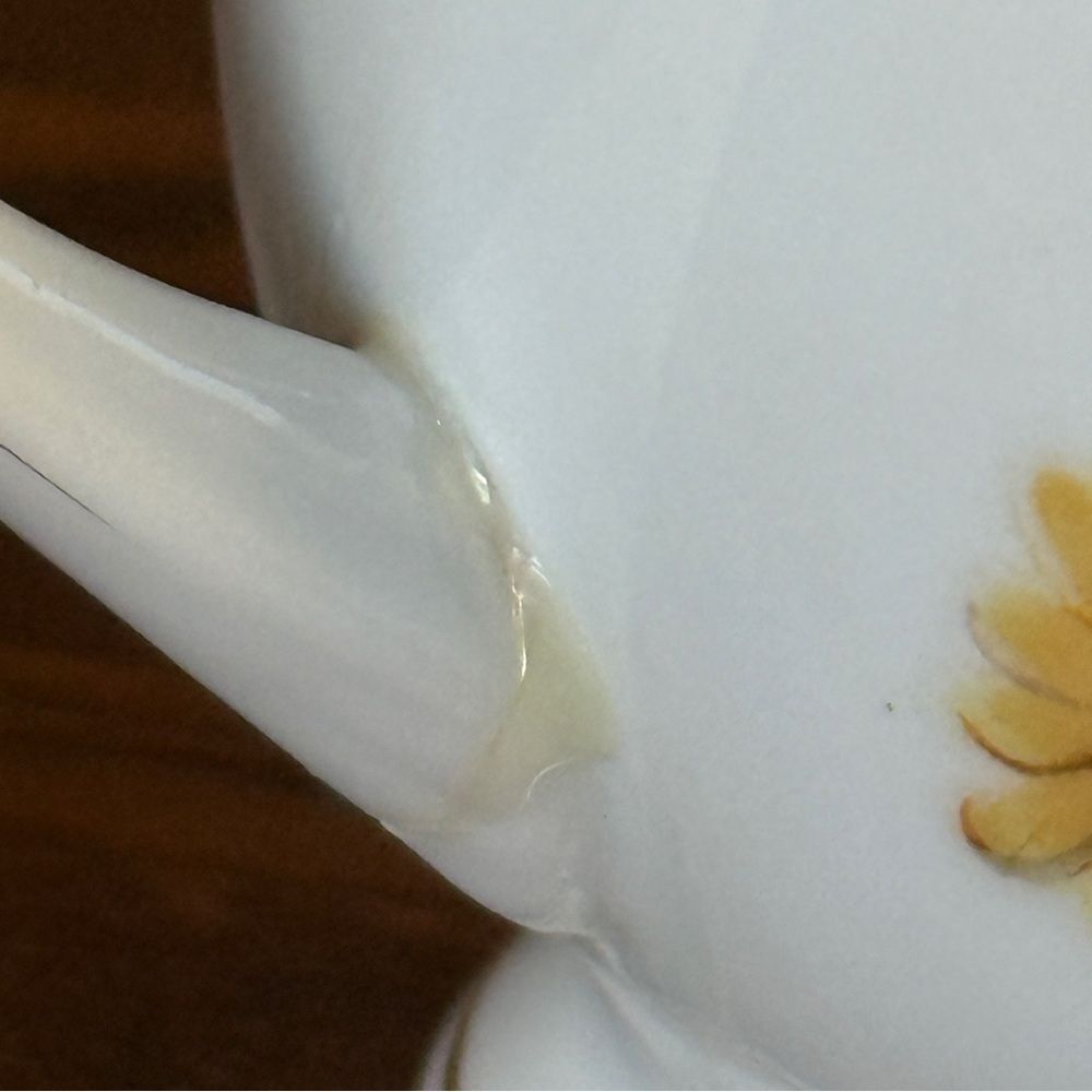 Vintage Albion 1950’s Floral Porcelain Teapot Sugar Dish Set White Pink Yellow - Picture 10 of 14